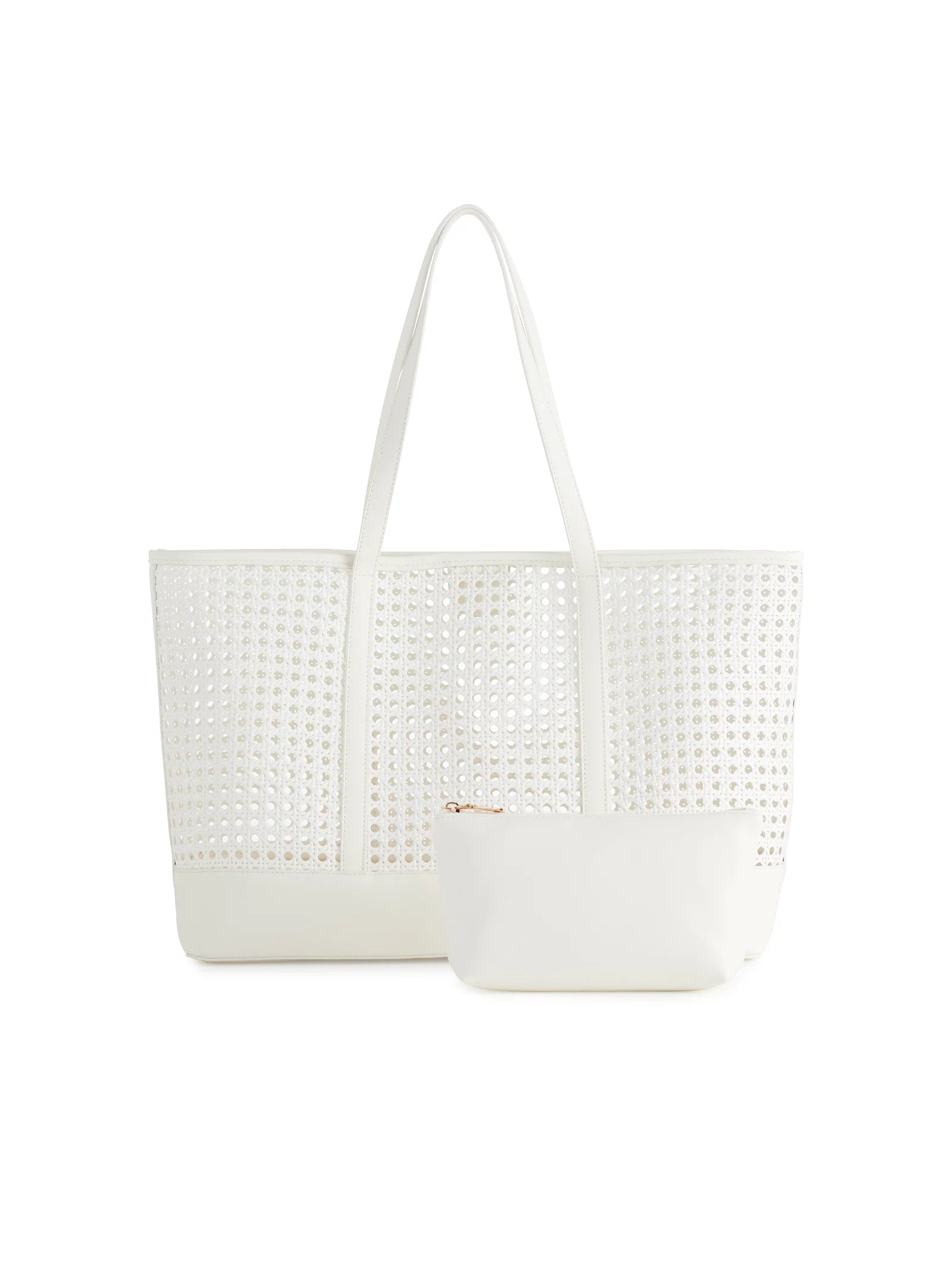 SOLEIL TOTE IN BLANC