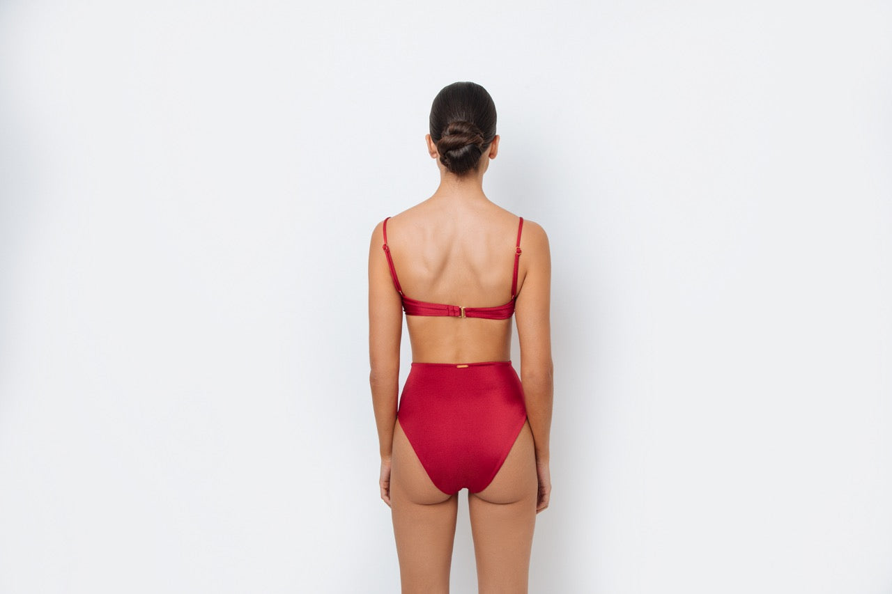 HAVANA GRANATE HIGH WAIST BIKINI