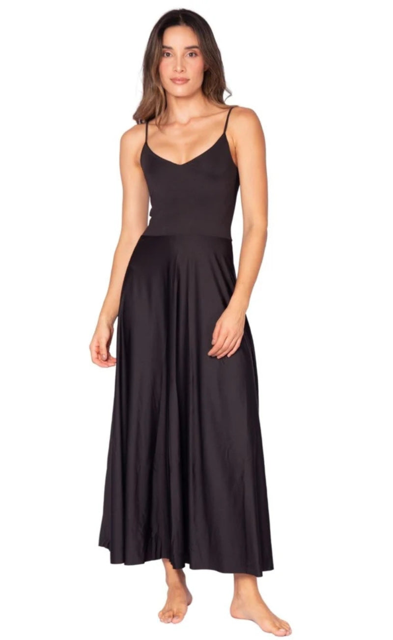 ANA BLACK LONG DRESS