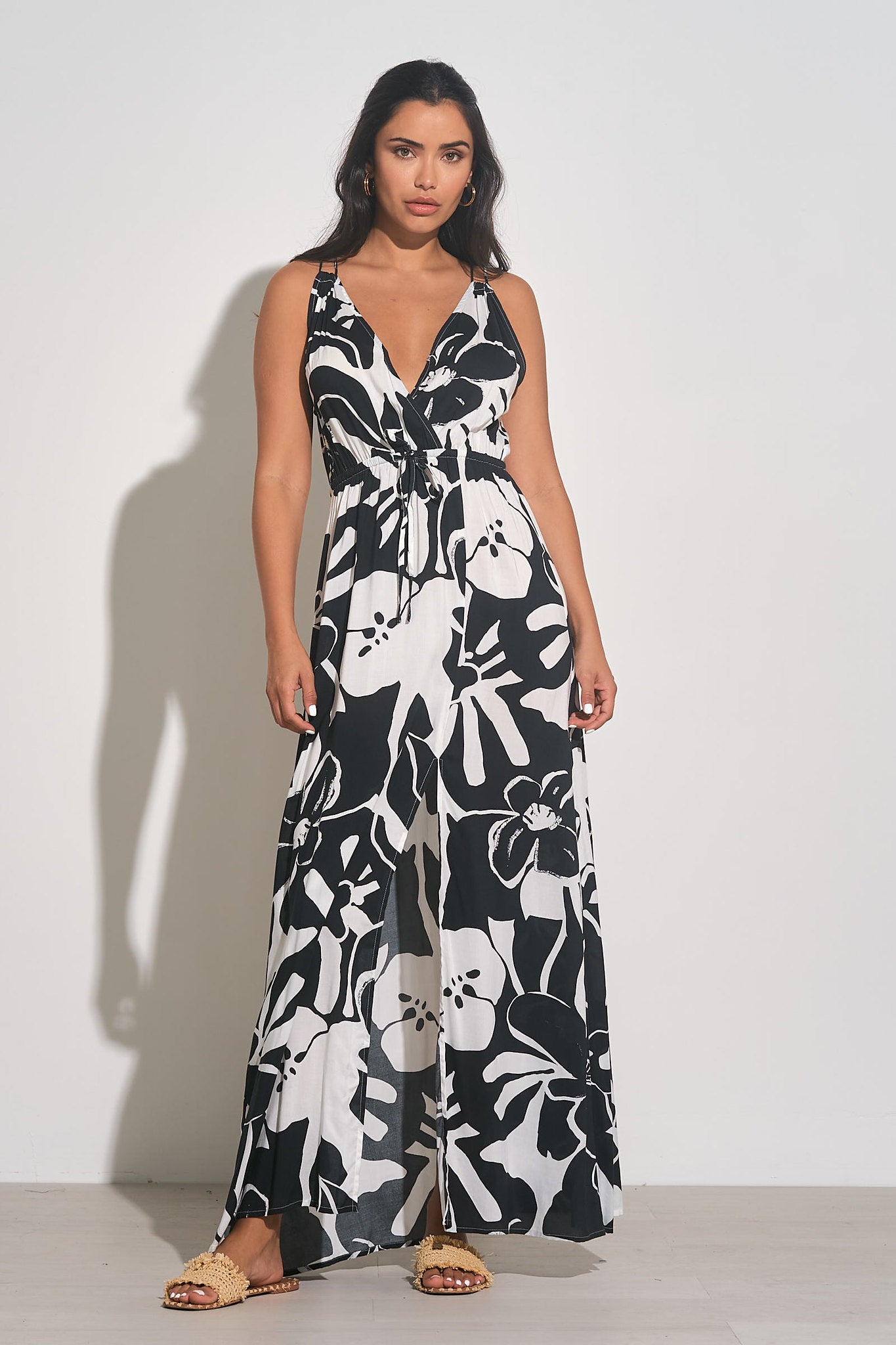 MAXI VNK TIE BLACK DRESS