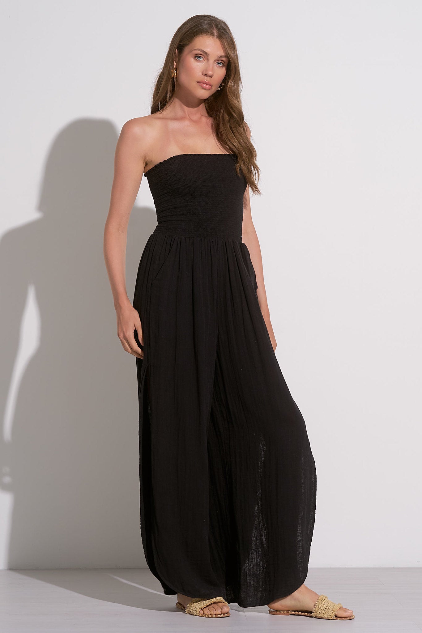 BLACK JUMPSUIT STRAPLESS