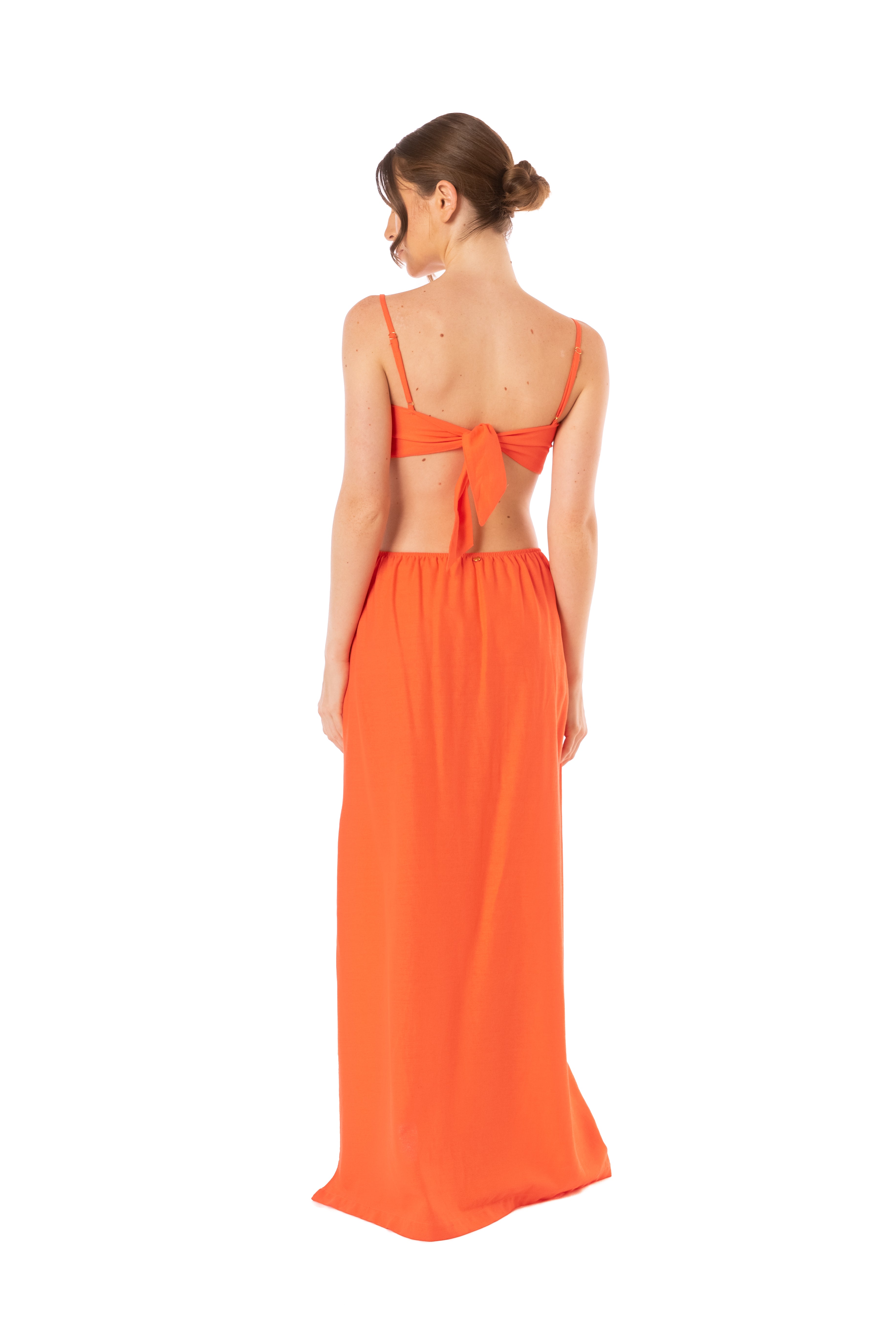 ORANGE PALM DRESS