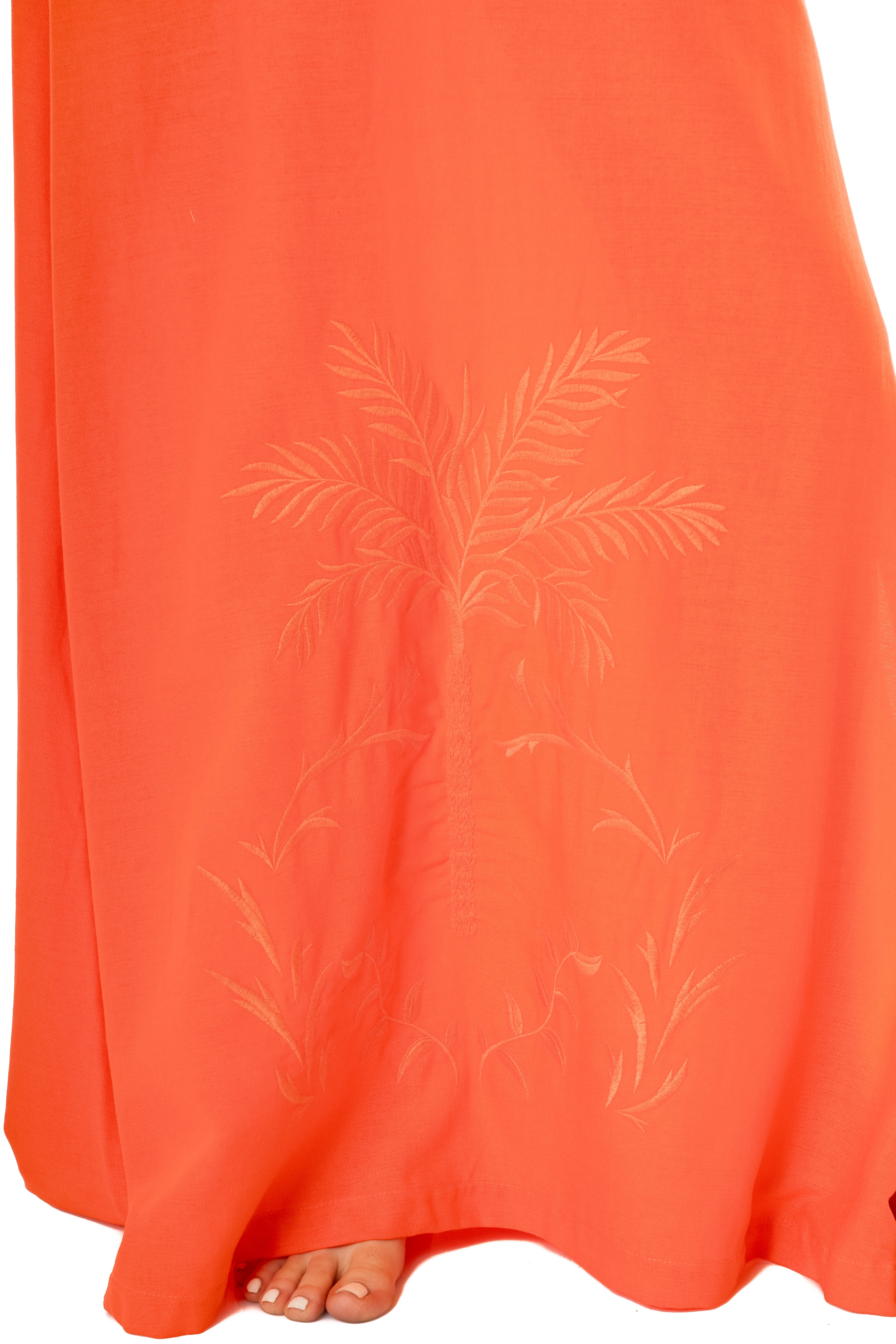ORANGE PALM DRESS