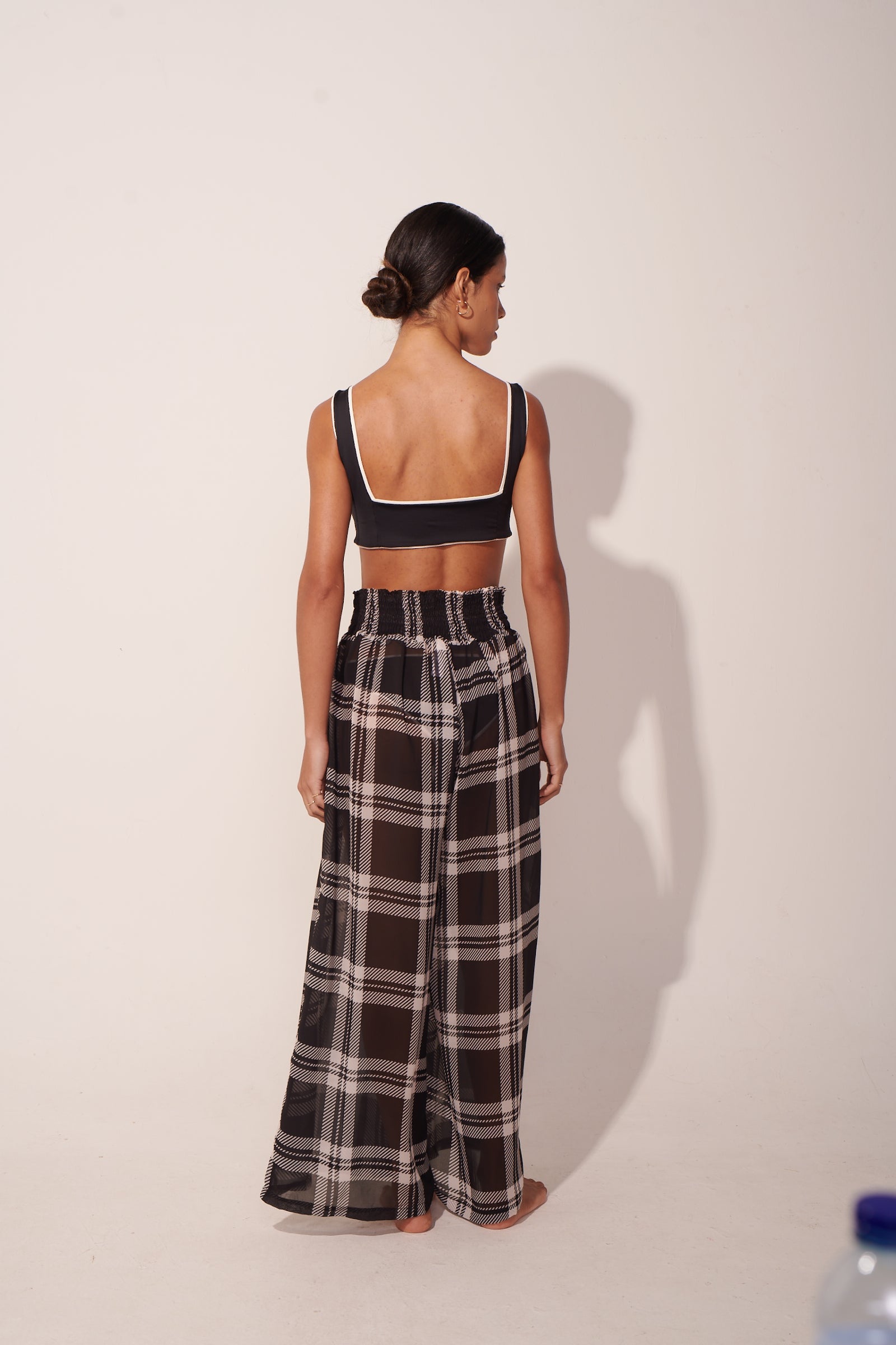 THE VINTAGE CHECKED MAXI PANTS