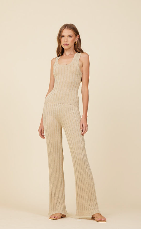 GOLD METALLIC PANTS
