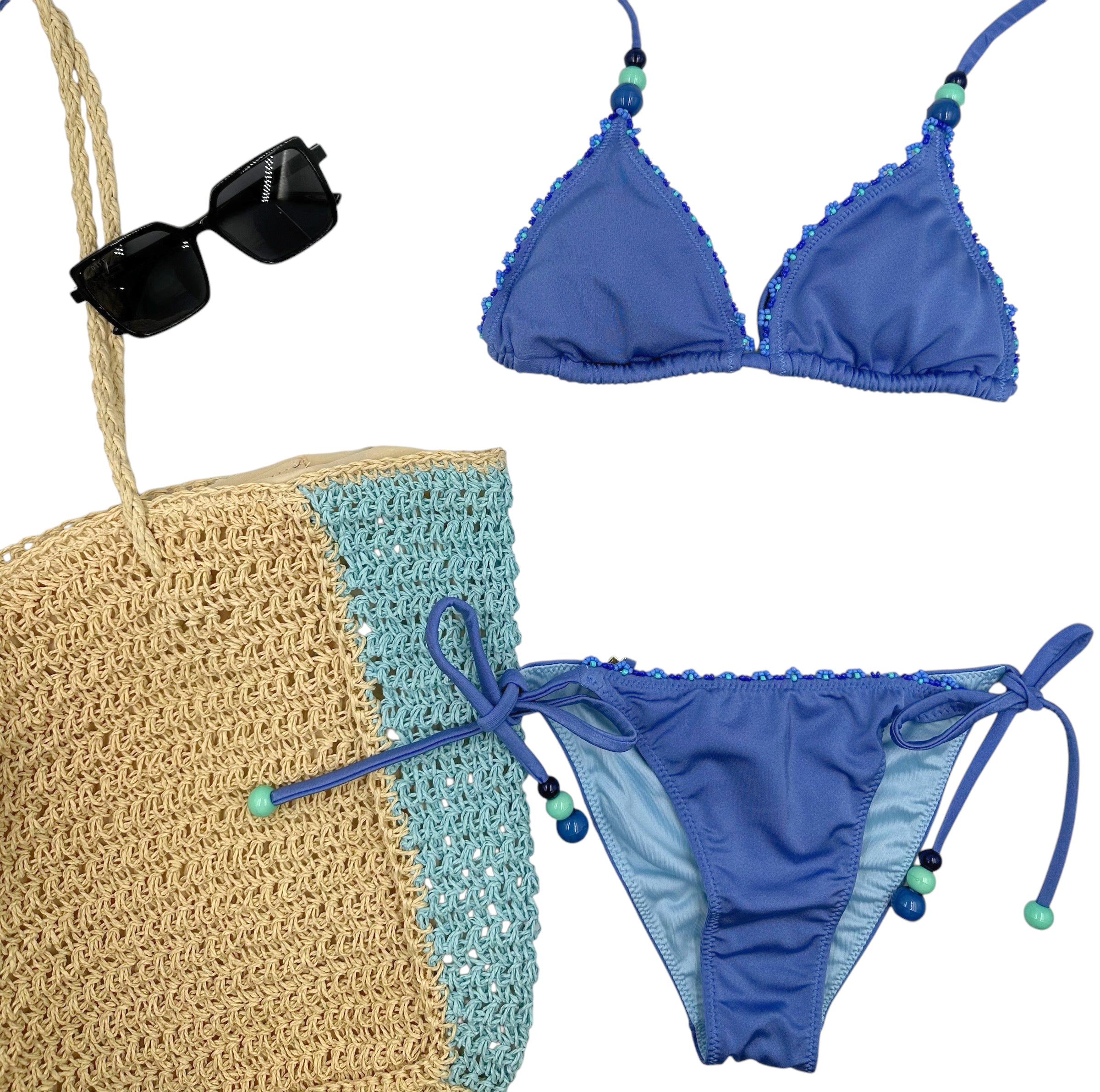 ART DECCO BLUE BIKINI