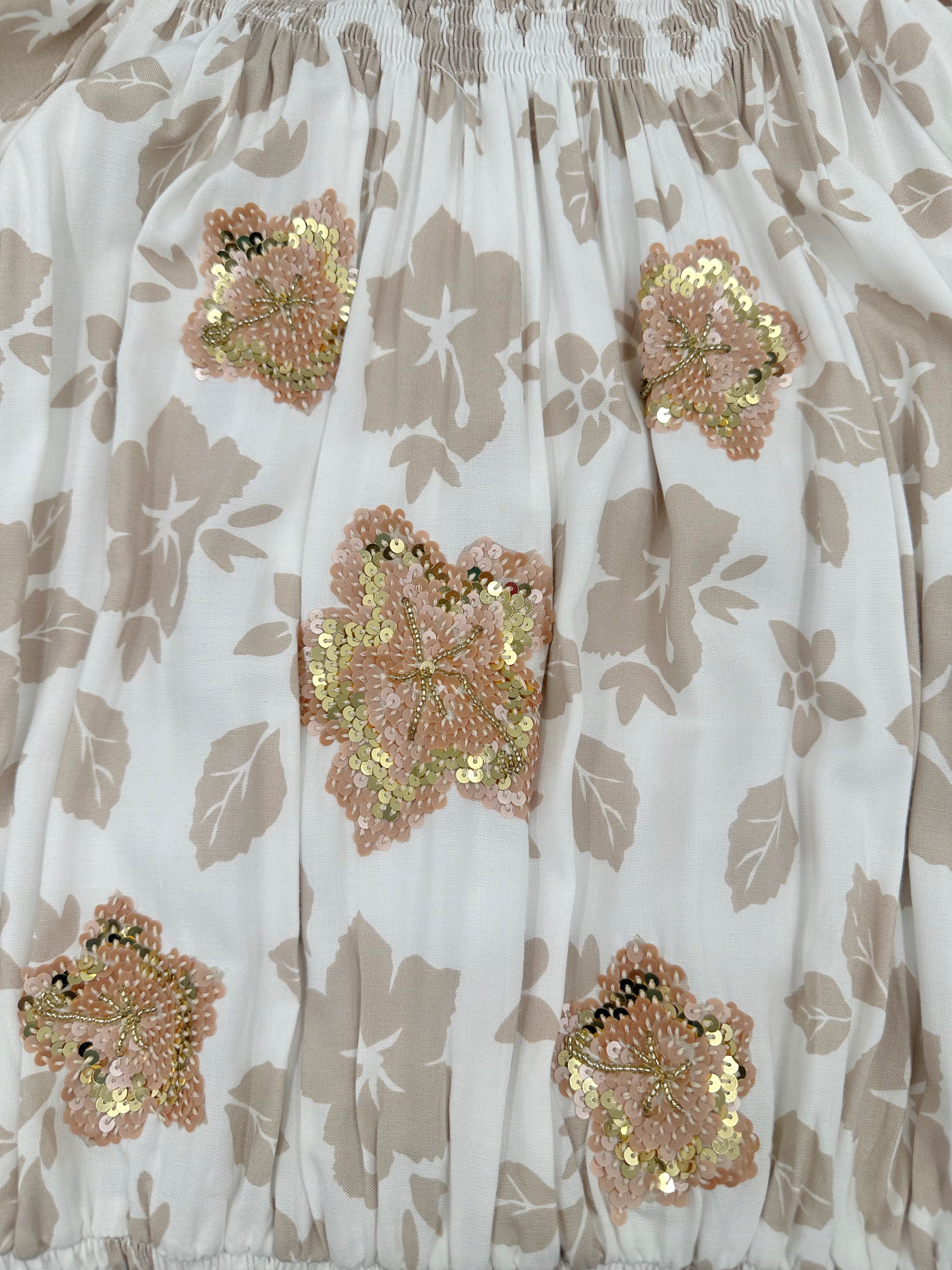 HIBISCUS GYPSY LONG DRESS CAMEL