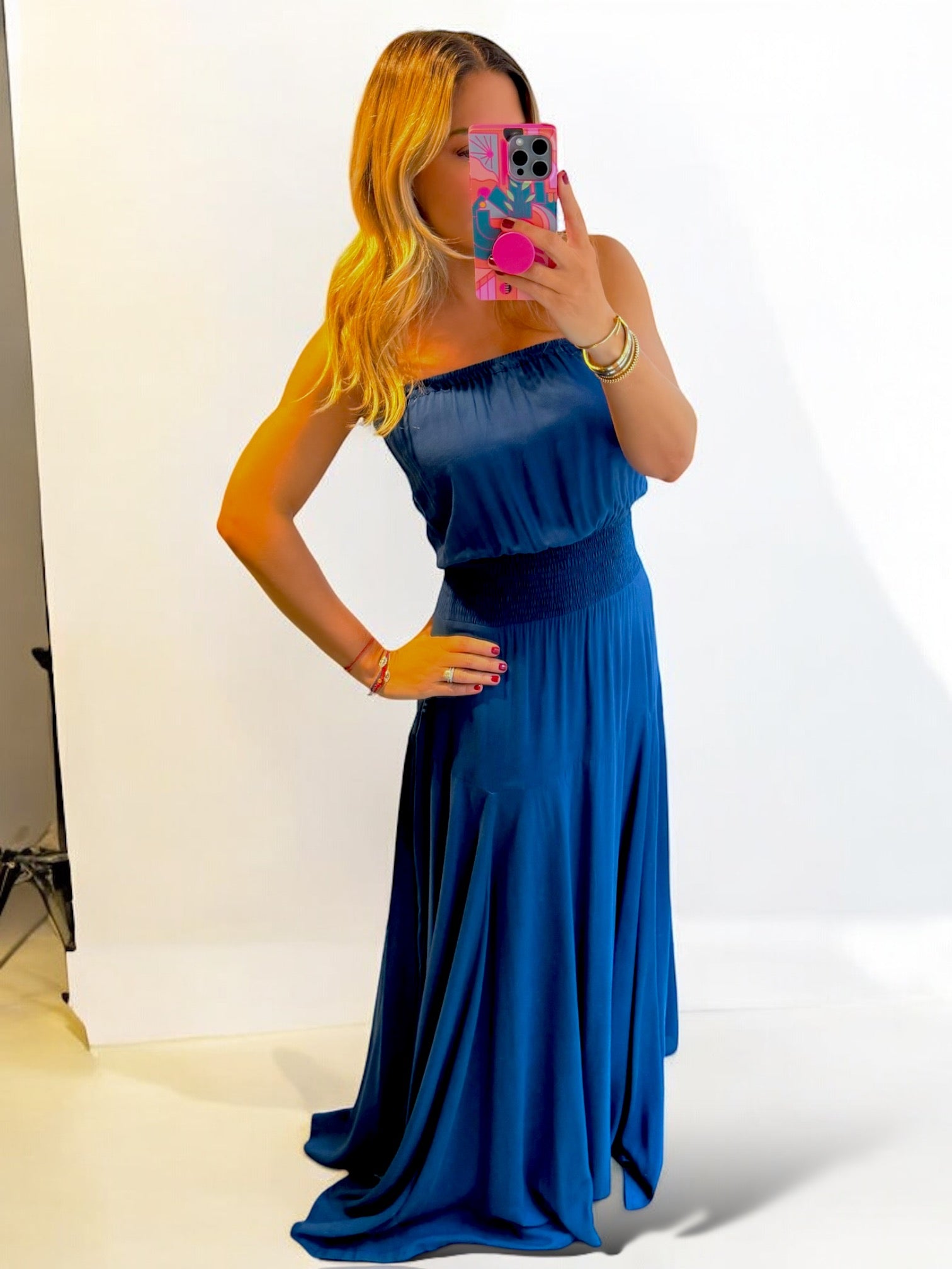 SOLIDS TUBE LONG DRESS INDIGO
