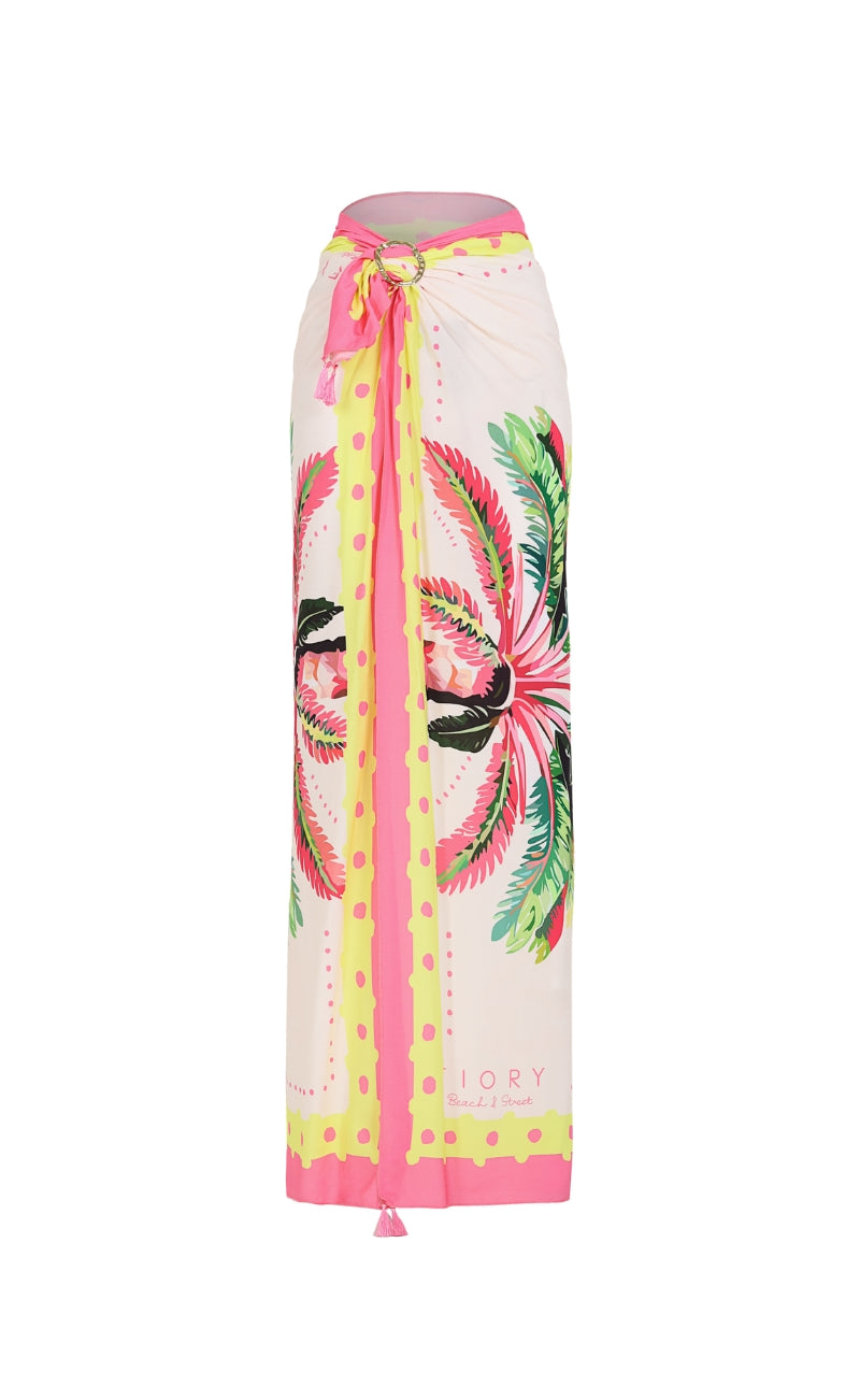 BEIGE PALMS SARONG
