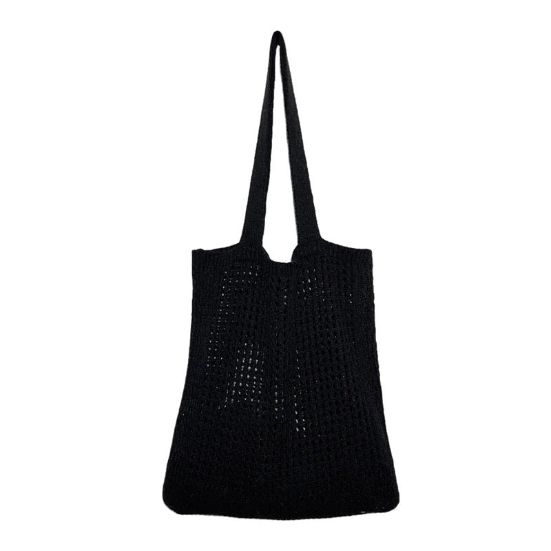 BLACK CROCHET BAG