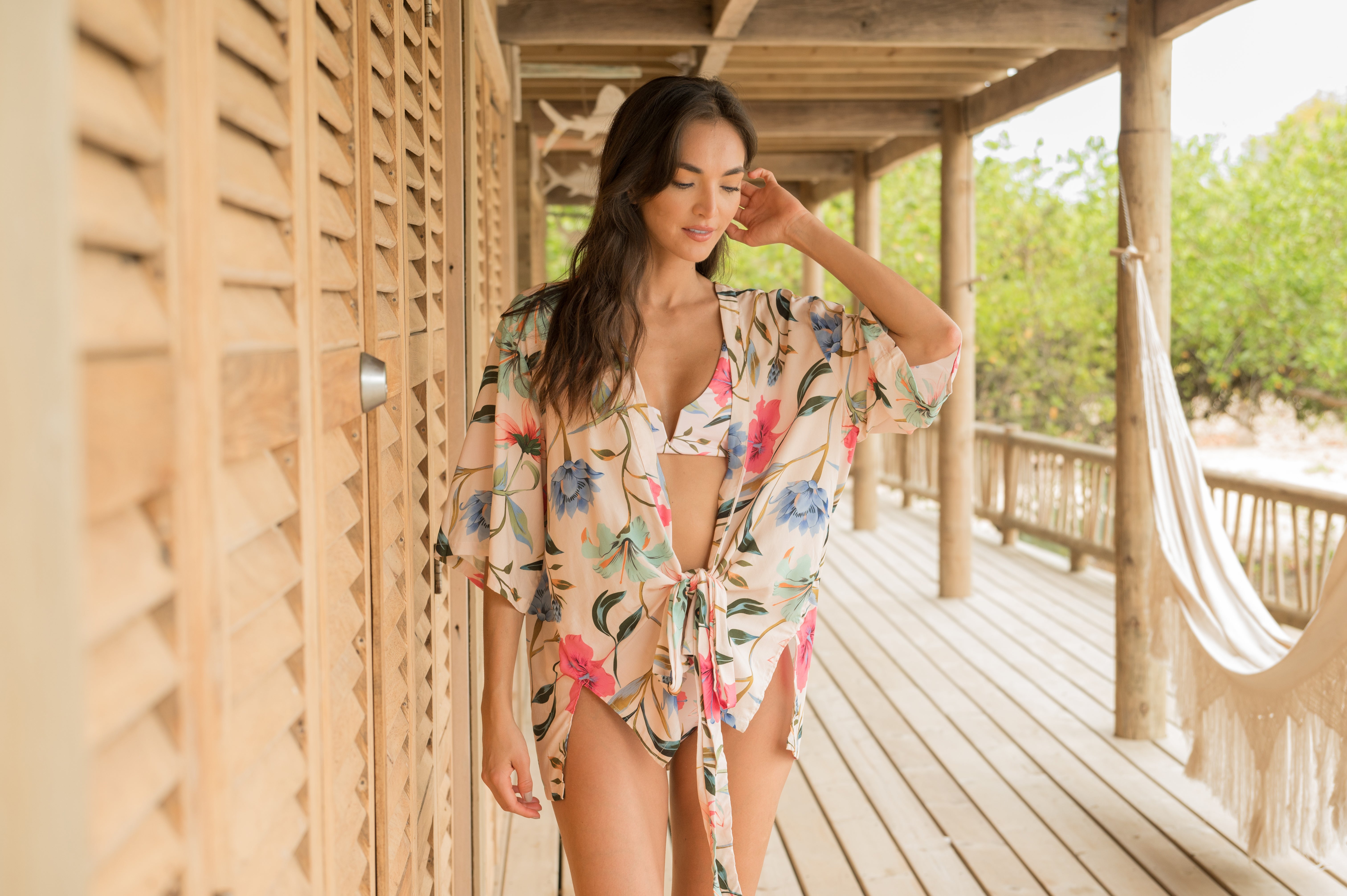 SOLEY FLORAL KIMONO