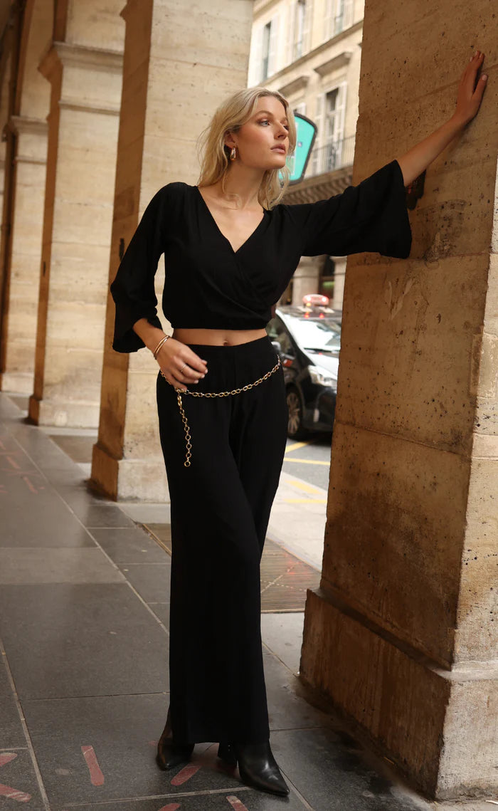 PETAL BLACK PANTS