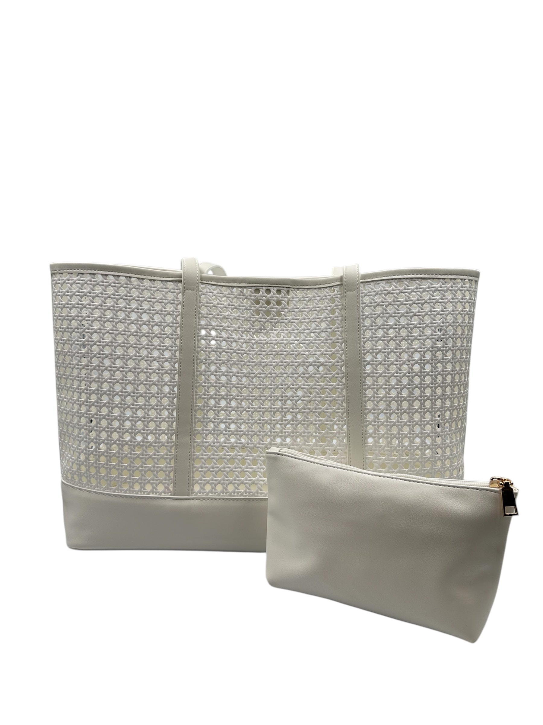 SOLEIL TOTE IN BLANC