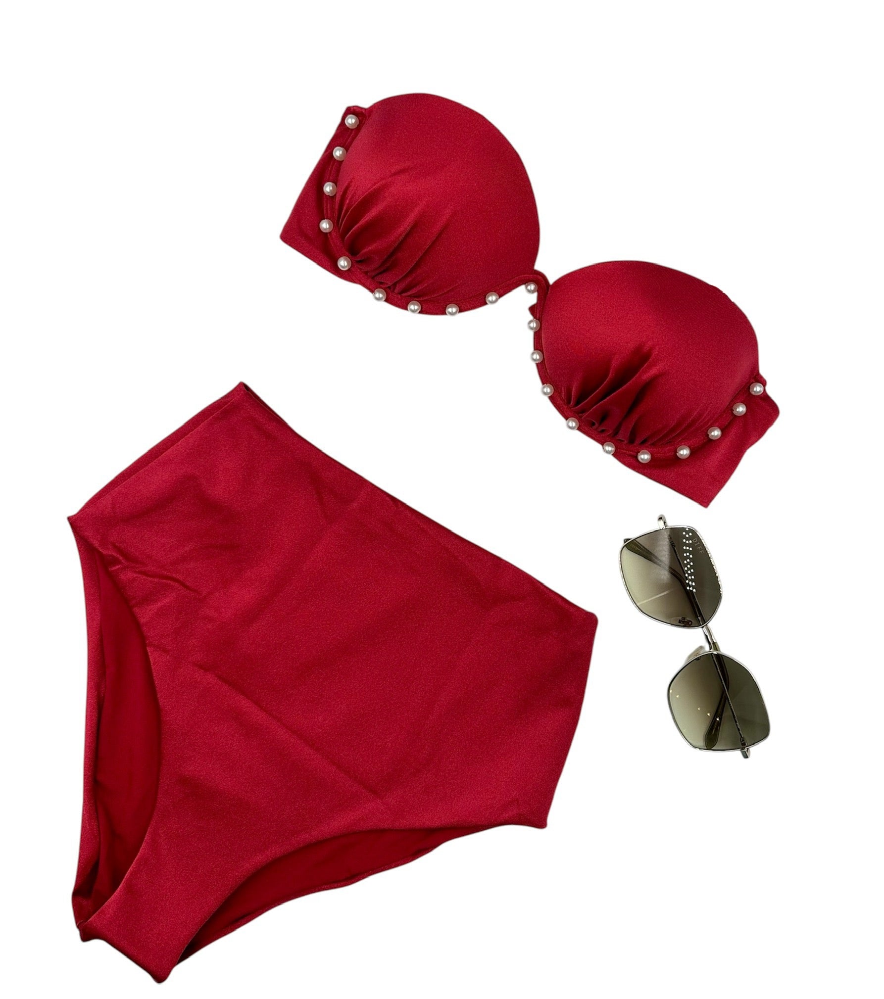 HAVANA GRANATE HIGH WAIST BIKINI