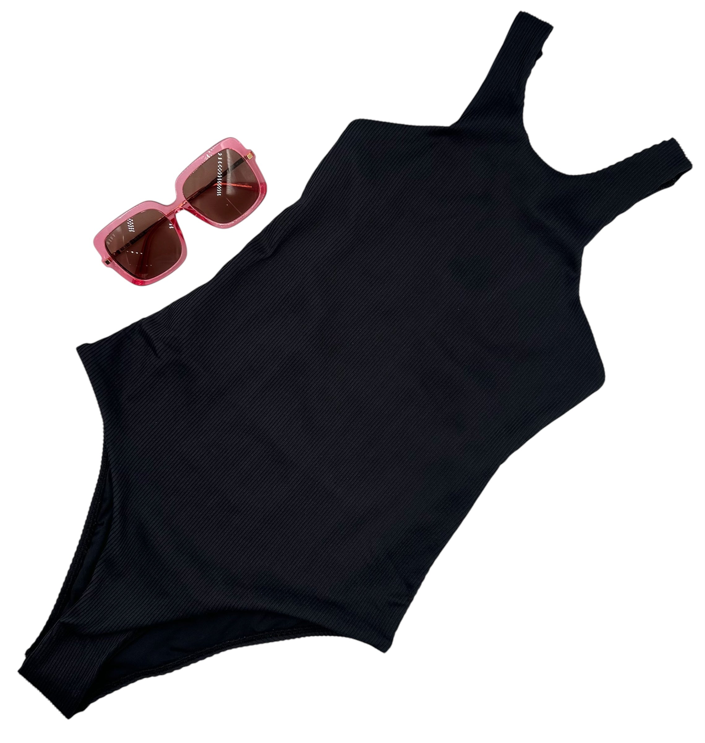 BLACK RIB ONE PIECE