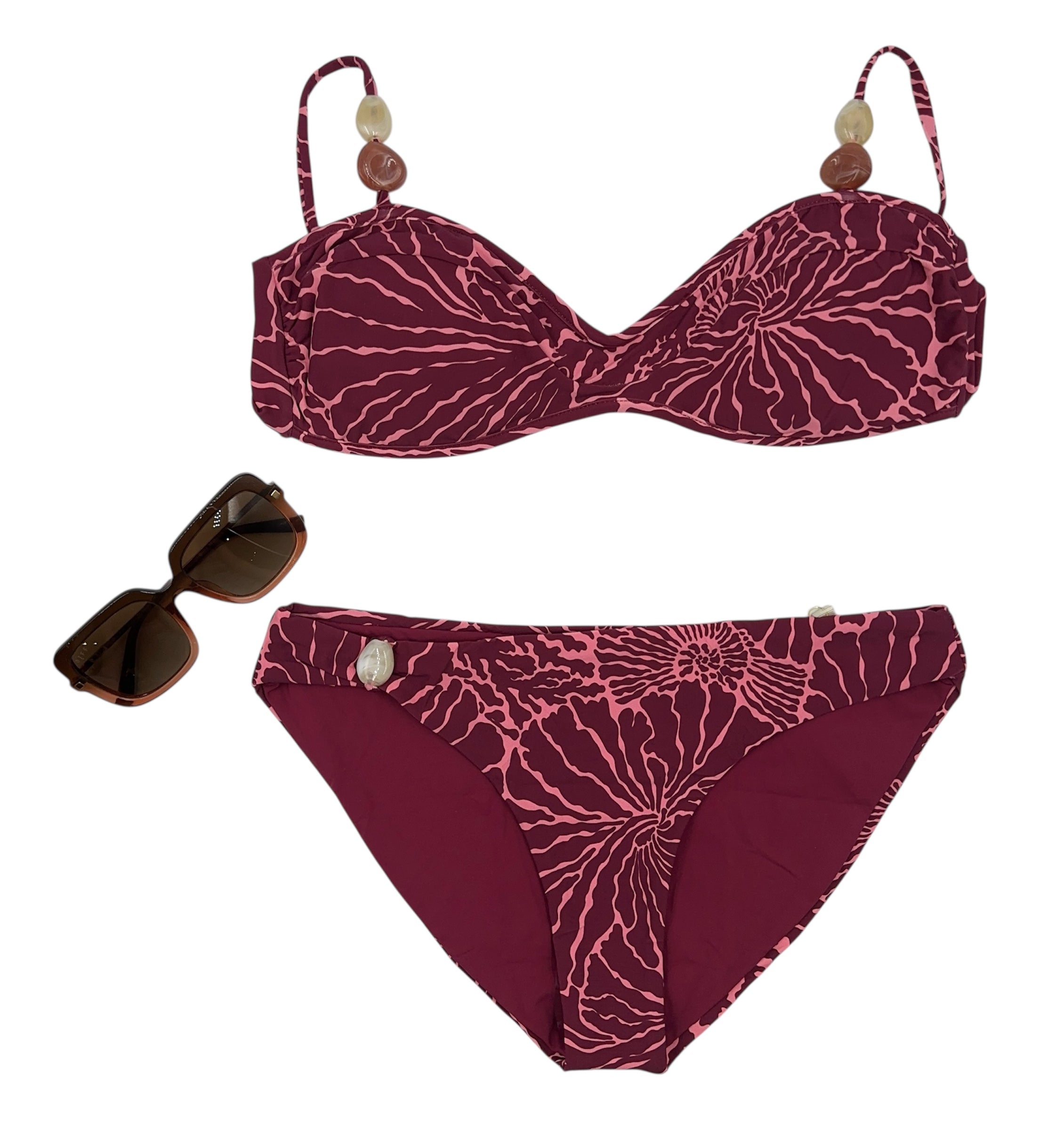 WINE CORALS BIKINI