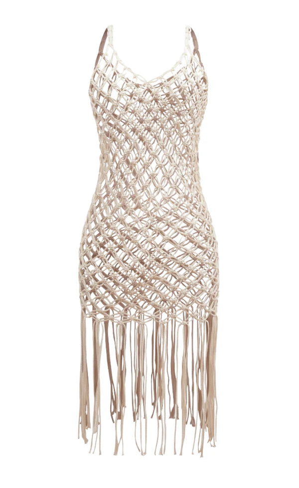 MACRAME MESH COVER UP