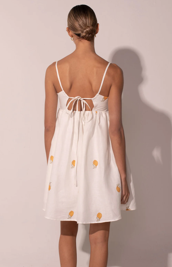 LE CITRON SCRUNCHIE MINI DRESS