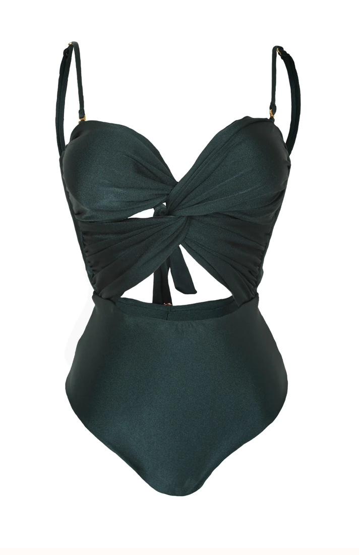 THE EMERALD DRAPED ONE PIECE