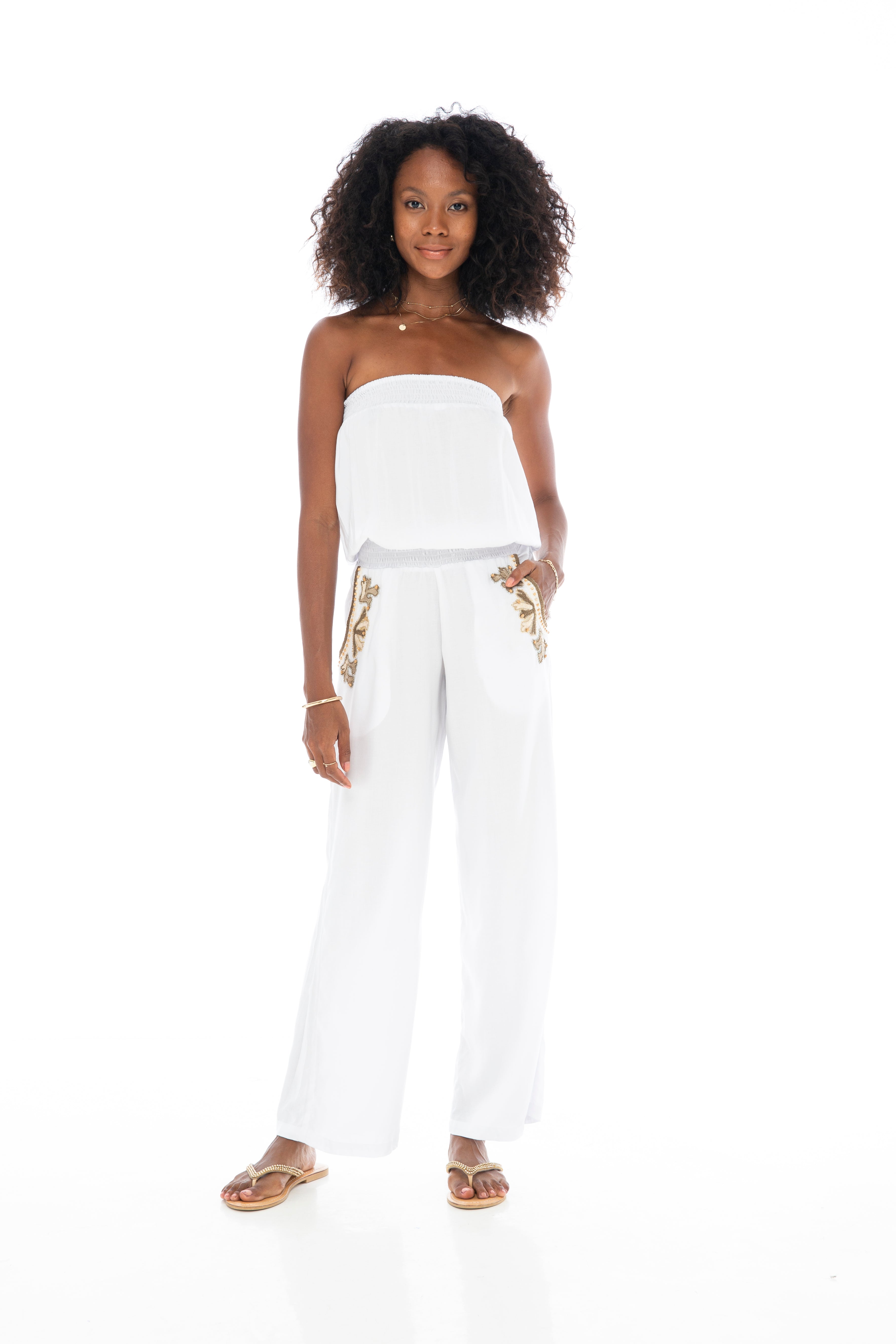 CORAL REEF JUMPSUIT WHITE